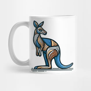 Pop art kangaroo illustration. cubism illustration of a kangaroo Mug